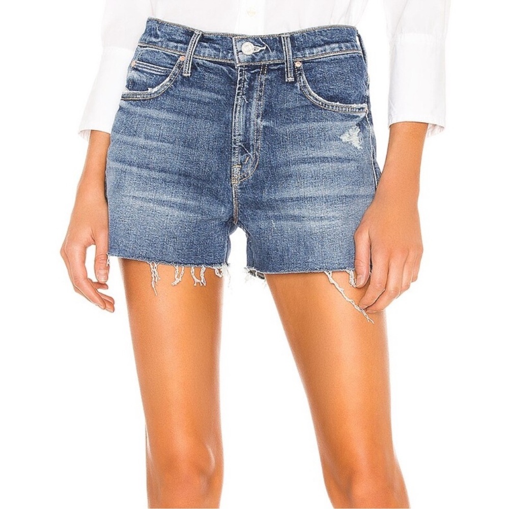 MOTHER The Dutchie Short Fray My Treat Denim Shorts Size 26
